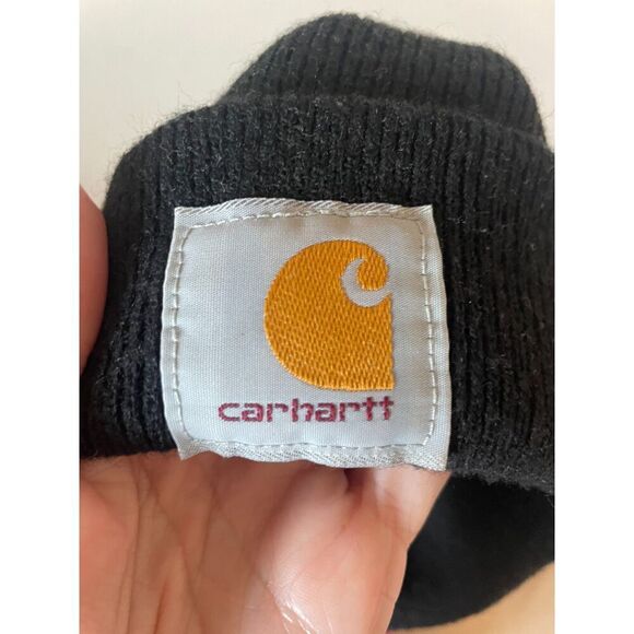 Unisex Carhartt Acrylic Watch Hat Beanie Winter Knit Cap Mens Lady Black - Picture 4 of 5